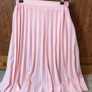 Pink ruffled skirt